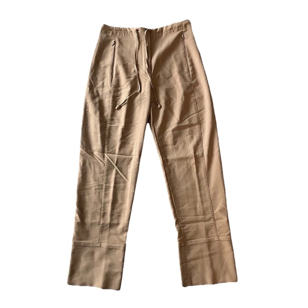 Women’s Vintage Barbara Lesser Studio Khaki Tan Ankle Capris Pants Size 2 Chic
